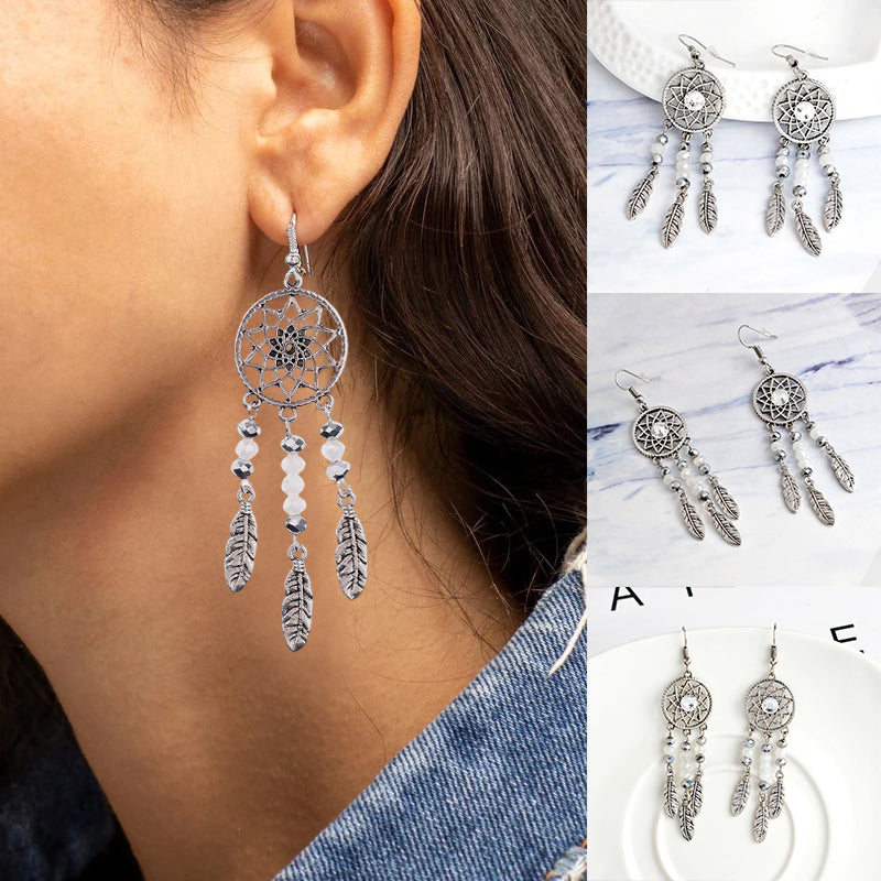 Boucles d'oreilles en cristal attrape-rêves