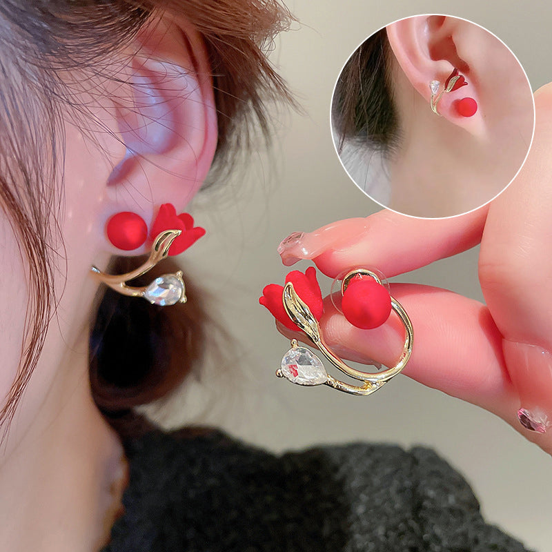 Boucles d'oreilles fleur de tulipe