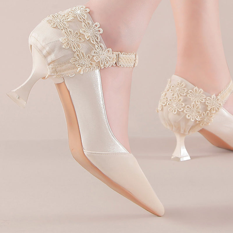 Brides de chaussures à talons hauts en dentelle (3 paires)