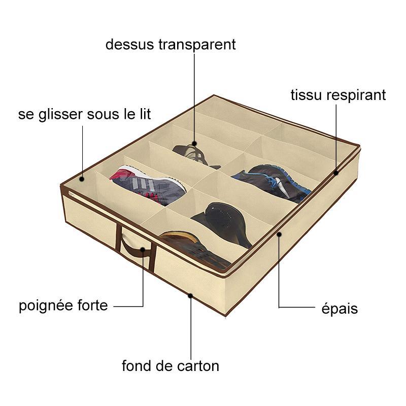 Boîte de rangement compact pour chaussures