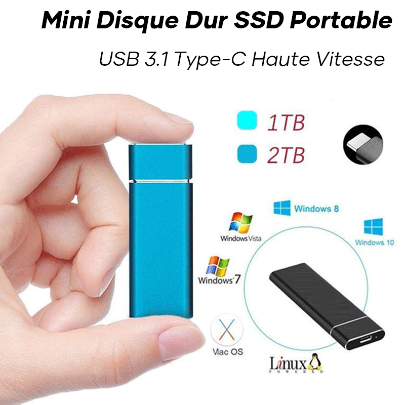 Disque Dur SSD Externe Ultra Rapide