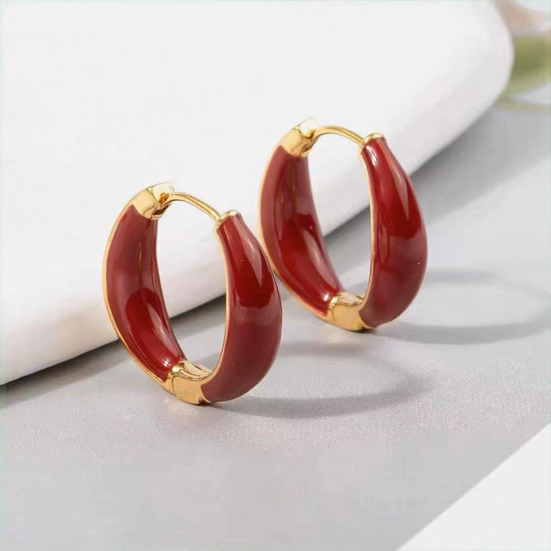 Boucles d'oreilles élégantes en forme de larme