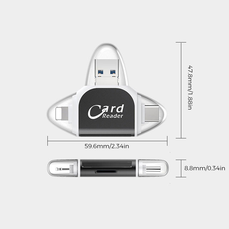 Lecteur de carte SD TF universel multiport 4 en 1