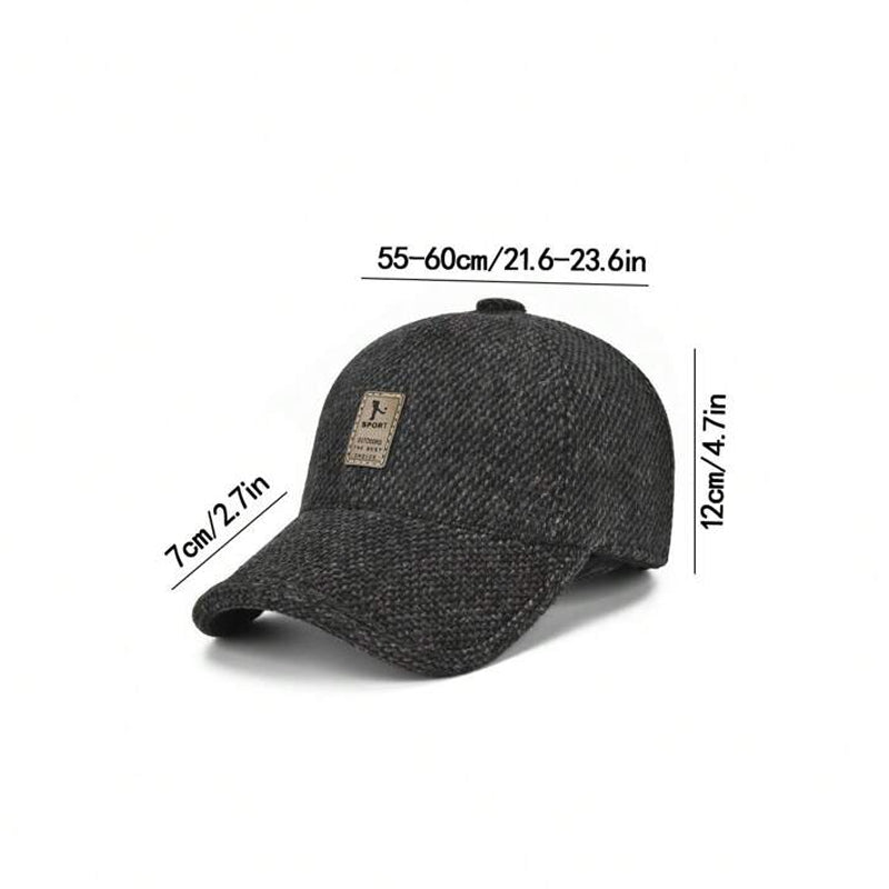 Casquette de baseball d'hiver avec cache-oreilles