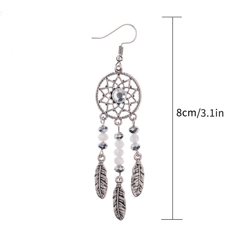 Boucles d'oreilles en cristal attrape-rêves