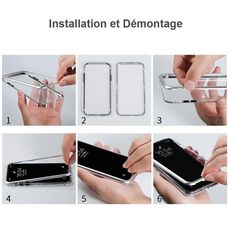 Métal Magnétique Cas Pare-chocs pour iPhone - ciaovie