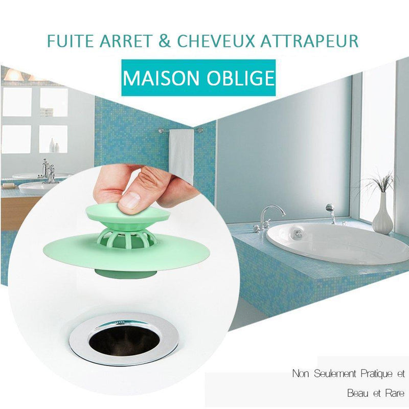 Bonde de Baignoire et Douche avec Fonction d'Attraper Cheveux