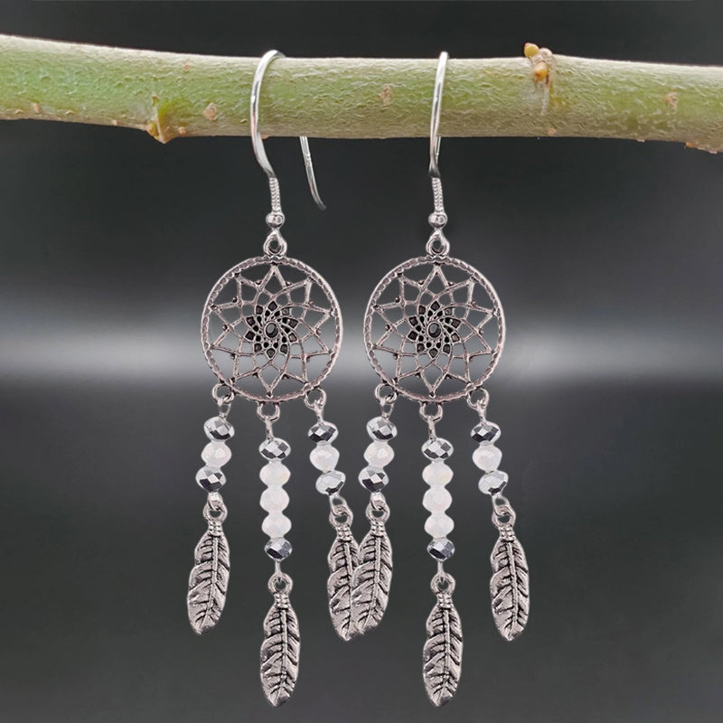 Boucles d'oreilles en cristal attrape-rêves