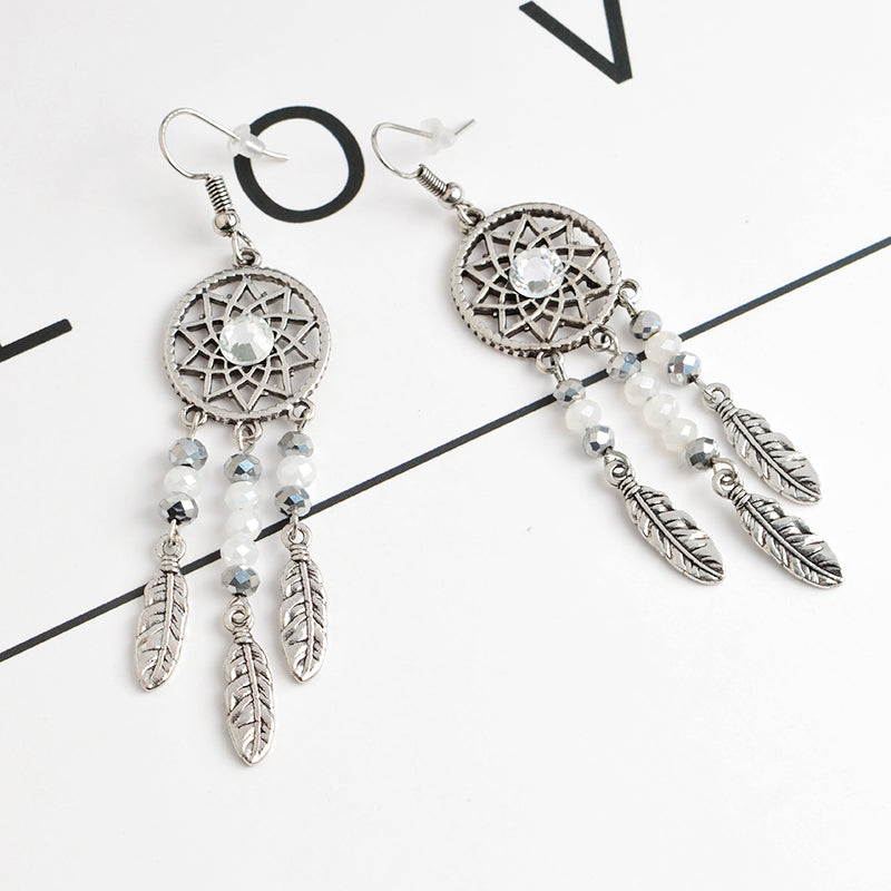 Boucles d'oreilles en cristal attrape-rêves