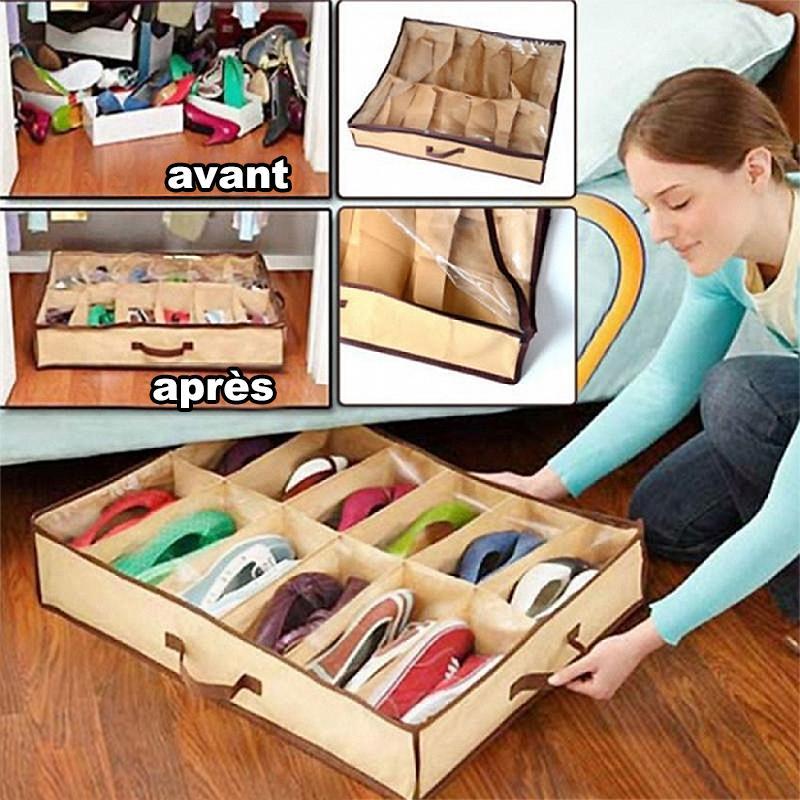 Boîte de rangement compact pour chaussures