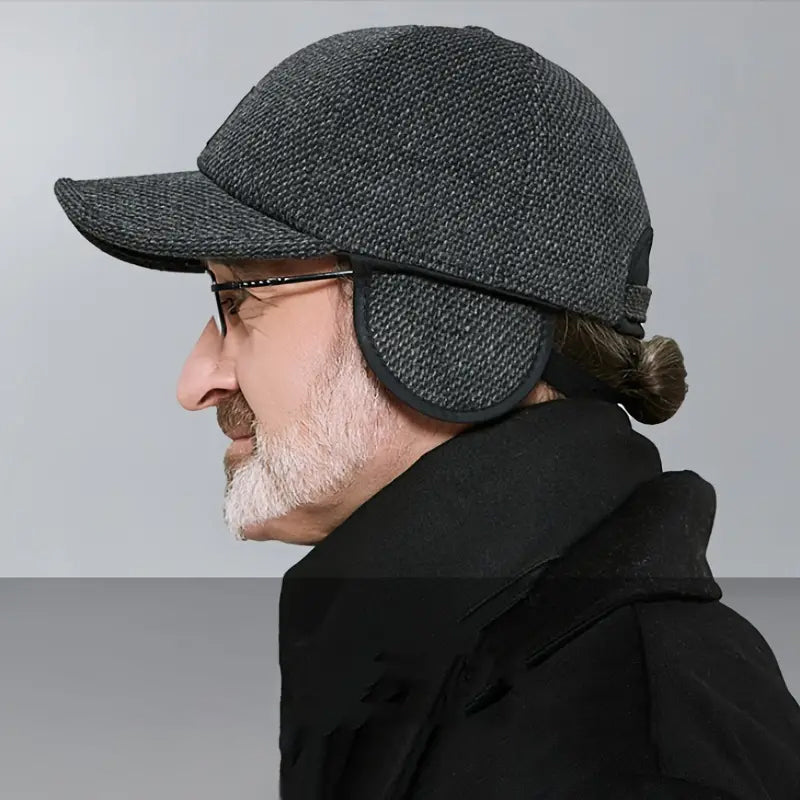 Casquette de baseball d'hiver avec cache-oreilles