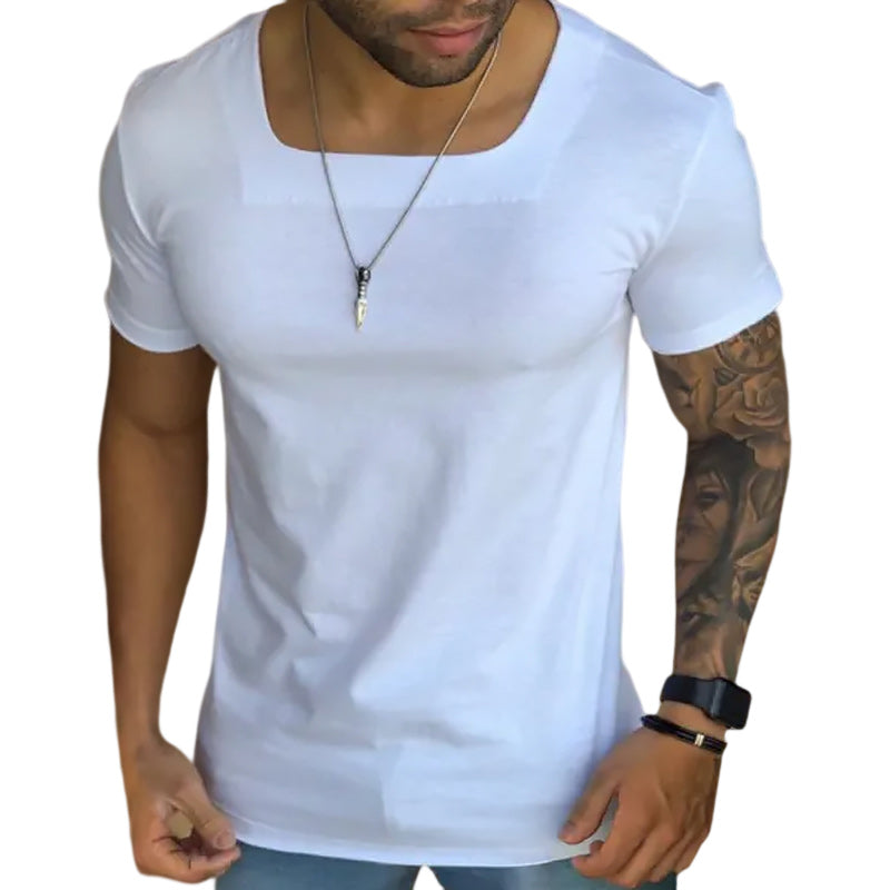 T-shirt respirant de couleur unie pour hommes