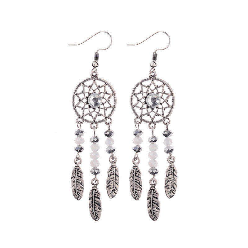 Boucles d'oreilles en cristal attrape-rêves