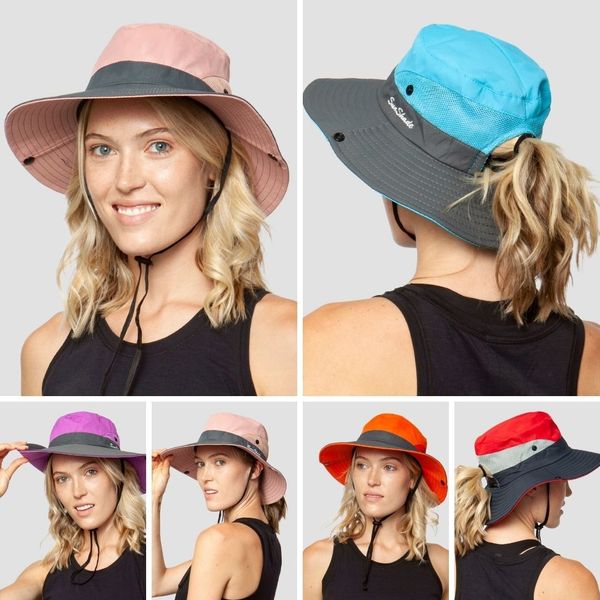 Chapeau de soleil pliable de protection UV