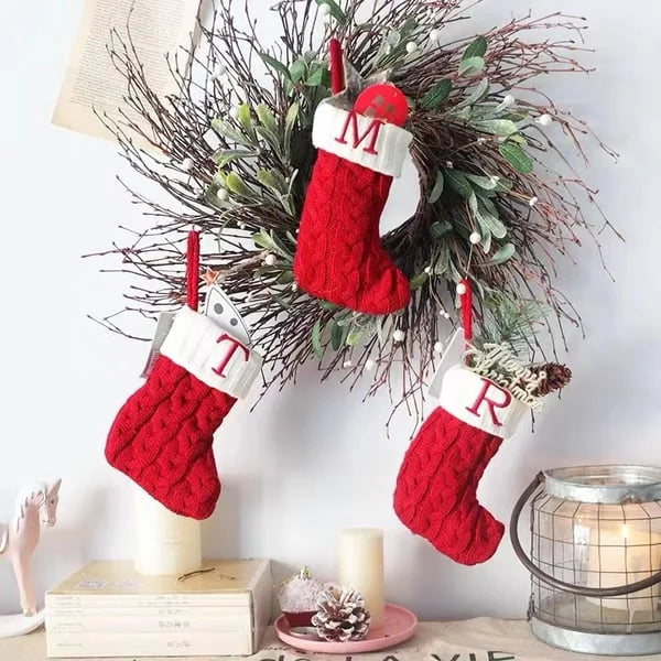 Chaussettes cadeaux de lettre de Noël